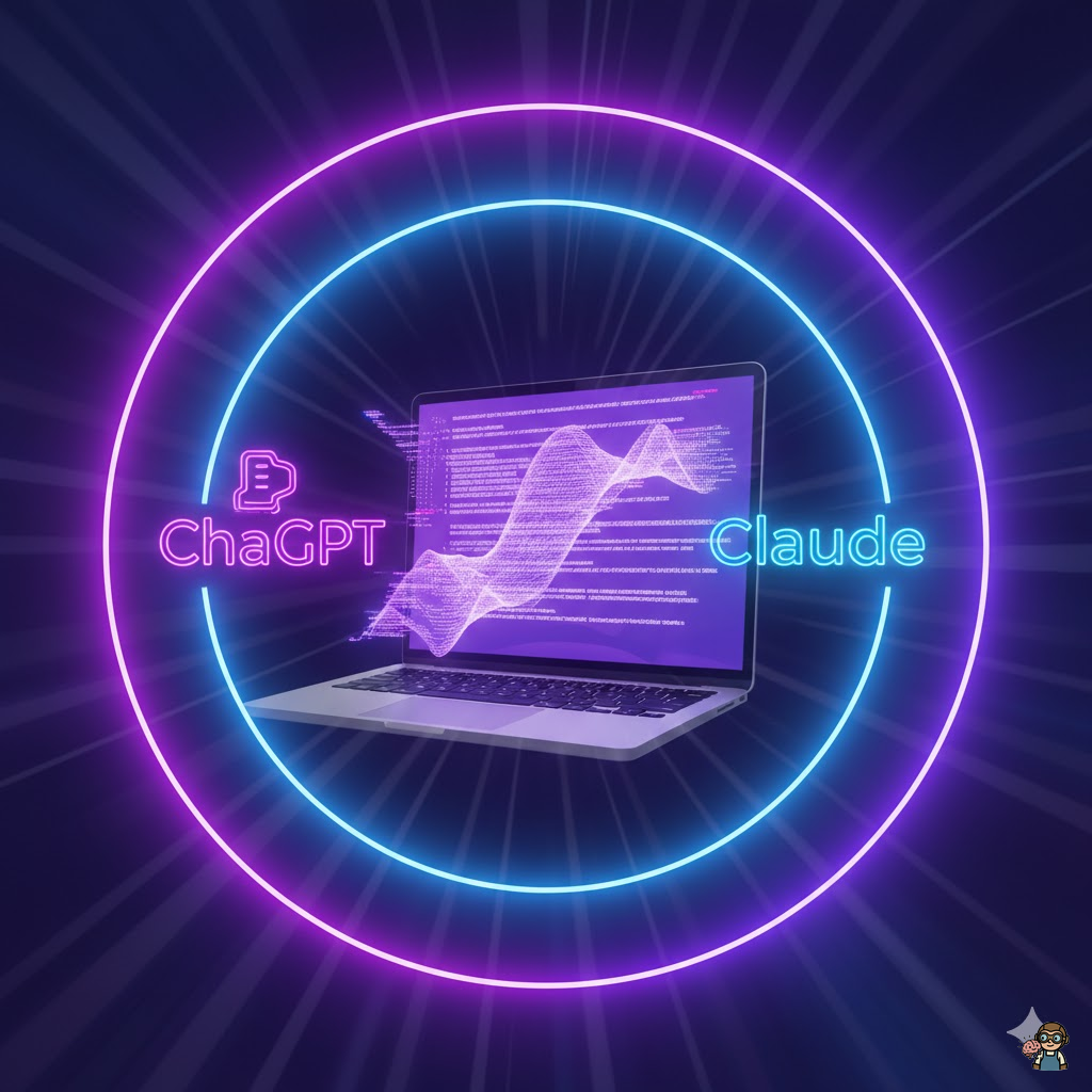 AIを使って電子書籍の原稿を執筆しているイメージ