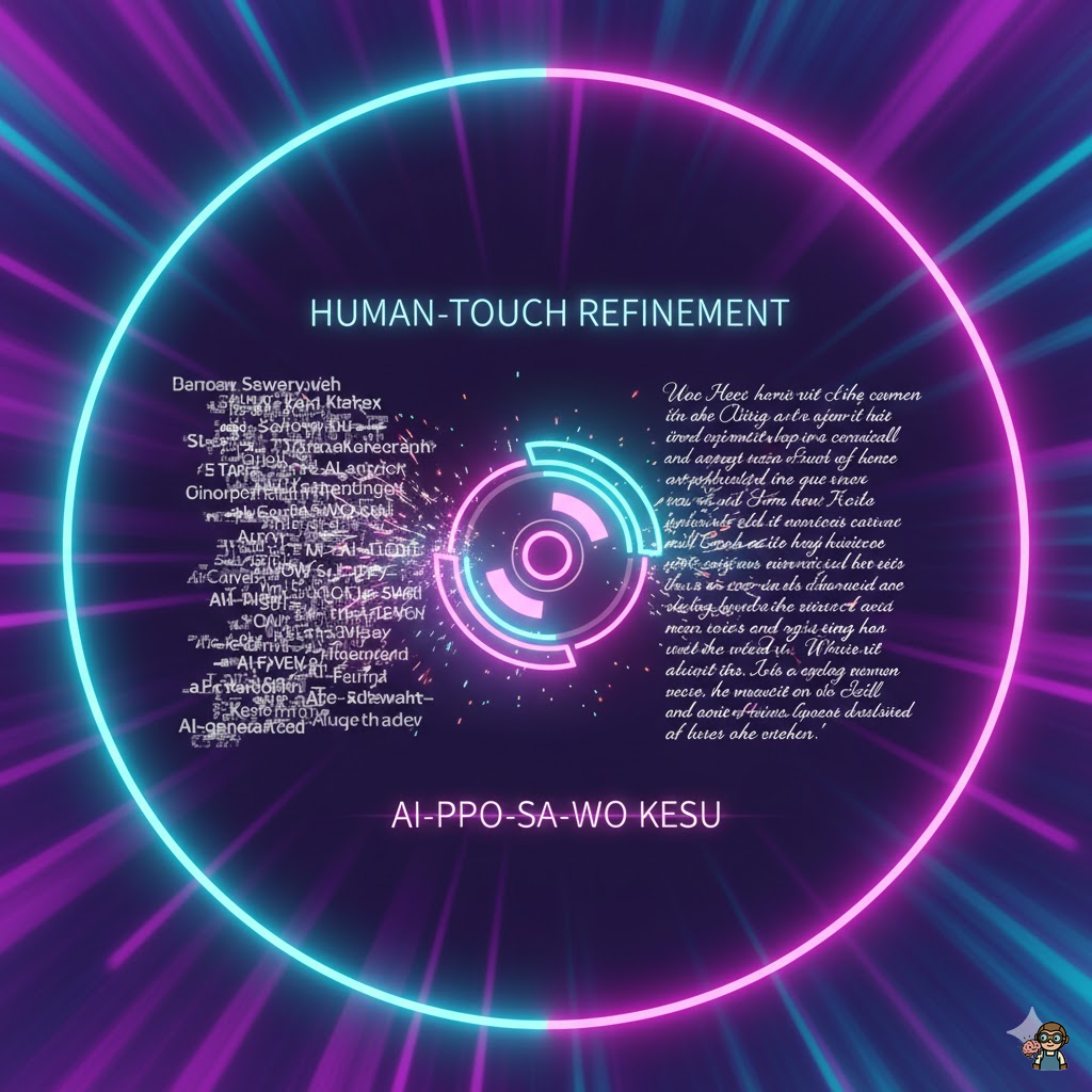 Claudeを使って原稿をリライト・編集しているイメージ