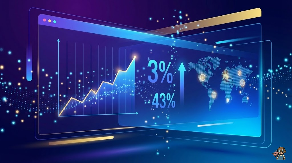 AI副業市場の現在を示すデータとグラフのイメージ