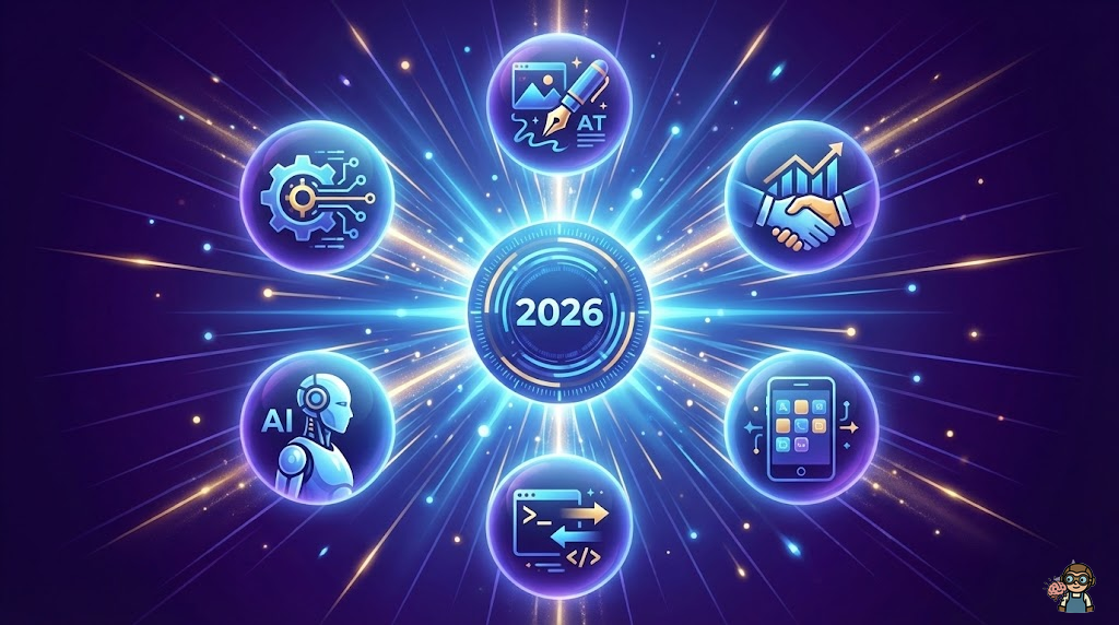 2026年以降に成長が見込まれるAI副業カテゴリのイメージ