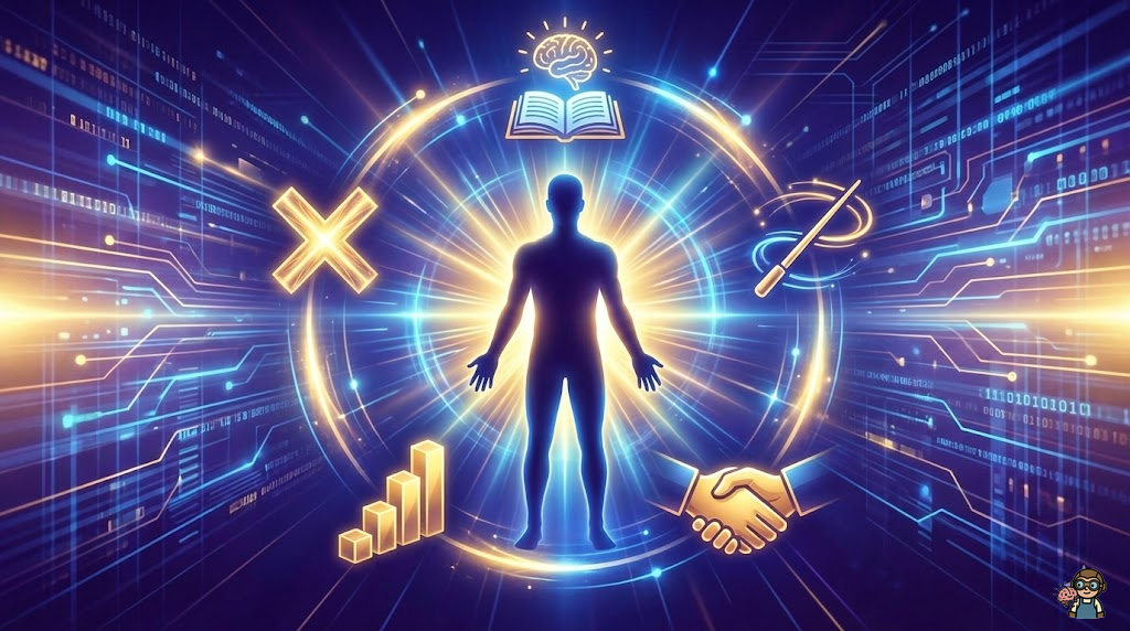 AI副業で生き残る人の共通点を表すイメージ