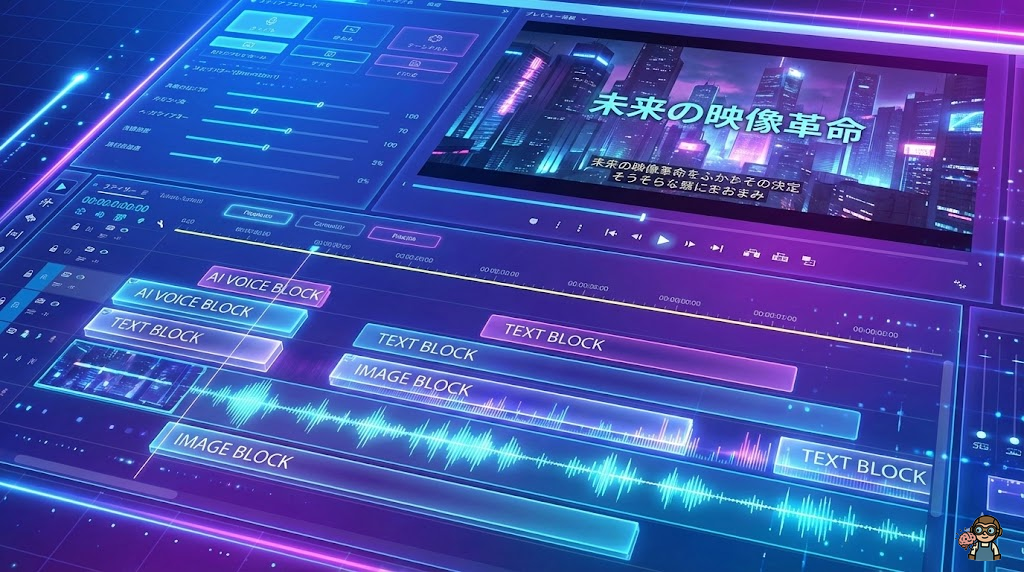 Vrewの操作画面イメージ