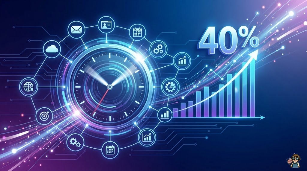 AIツール活用による生産性向上を示すイメージ