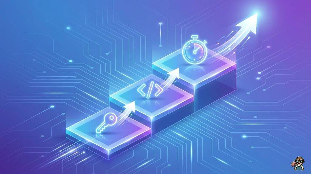 メール自動化を始める3ステップのイラスト