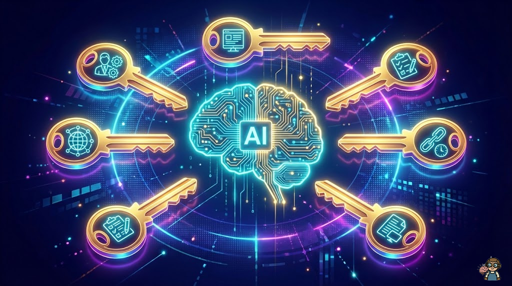 5つの黄金要素（Role, Context, Task, Constraints, Format）を表すイメージ