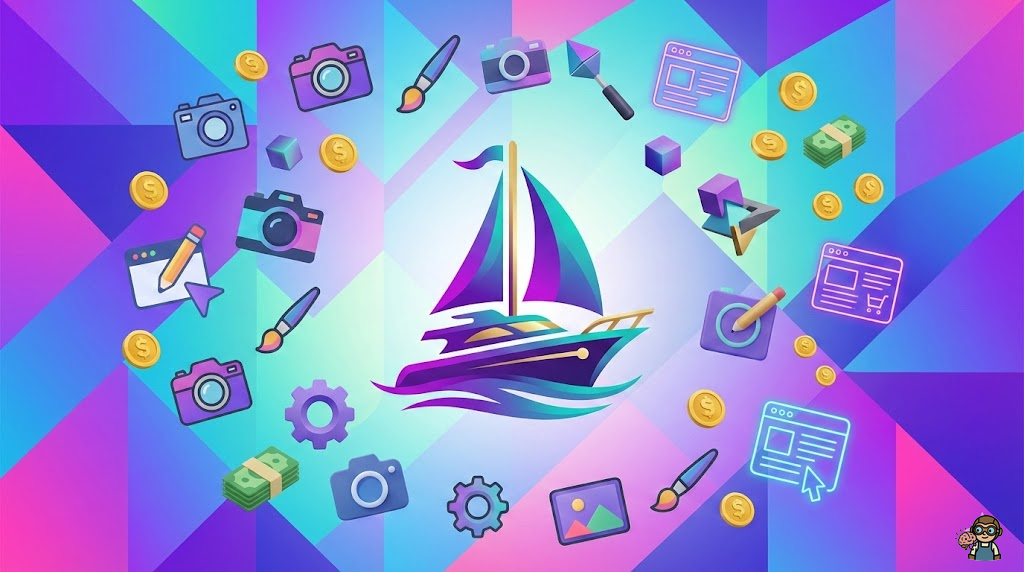 Midjourneyでアイコン素材を作って販売するイメージ